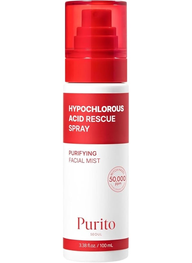 PURITO Hypochlorous Acid Facial Spray | Witch Hazel 5% + Forest Breeze | HOCl Facial Mist for Sensitive, Redness-Prone Skin | Refreshing Toner Mist | Korean Skincare, 100mL / 3.38 fl.oz - Image 1